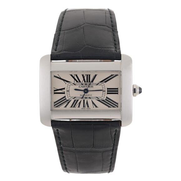 Cartier Tank Divan Large 2612 White Roman Dial 38mm Automatic SS Watch - Picture 1 of 8